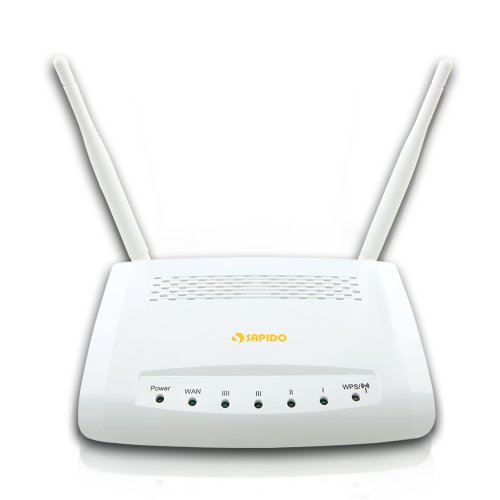 4712834040720 - SAPIDO RB-1800 WIRELESS N LONG-RANGE ROUTER W/ 2 DETACHABLE 3DBI ANTENNAE, POWER SAVING 300 MBPS WI-FI 802.11N BROADBAND NETWORK SWITCH ROUTER W/ DUAL ACTIVE FIREWALLS, ONE-TOUCH WPS, AND SMART QOS TECHNOLOGY