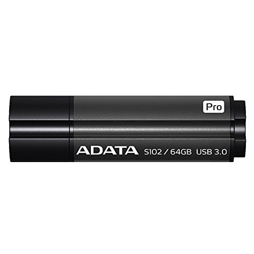 4713435797204 - ADATA SUPERIOR SERIES S102 PRO 64 GB USB 3.0 FLASH DRIVE - TITANIUM (AS102P-64G-RGY)