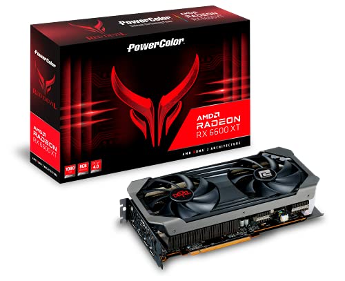 4713436173625 - POWERCOLOR RED DEVIL AMD RADEON RX 6600 XT GAMING GRAPHICS CARD WITH 8GB GDDR6 MEMORY, POWERED BY AMD RDNA 2, HDMI 2.1