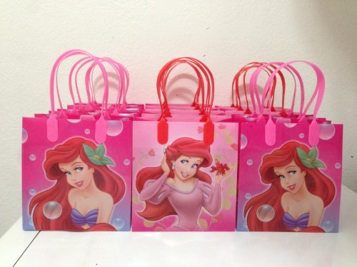 4714127515526 - DISNEY LITTLE MERMAID PARTY FAVOR GOODIE SMALL GIFT BAGS, PACK OF 12