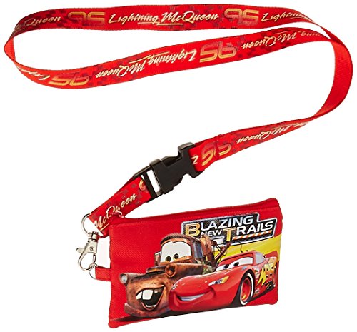 4714127515632 - DISNEY PIXAR CARS LIGHTNING MCQUEEN LANYARD WITH DETACHABLE COIN POUCH - RED