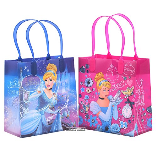 4714221821486 - DISNEY CINDERELLA AUTHENTIC LICENSED REUSABLE PARTY FAVOR GOODIE SMALL GIFT BAGS 12