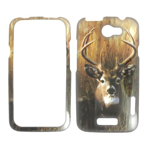 4714727750303 - HTC ONE X - 1 X - AT&T - DEER ON GRASS - CAMO CAMOUFLAGE - HUNTING PLASTIC CASE, SNAPON, PROTECTOR, COVER