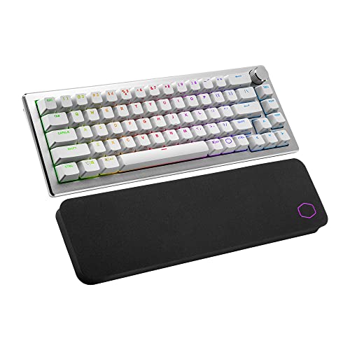 4719512115619 - COOLER MASTER CK721 SLIVER WHITE HYBRID WIRELESS MECHANICAL RED SWITCH KEYBOARD WITH 65% FORMAT, USB-C CONNECTIVITY, AND 3-WAY DIAL