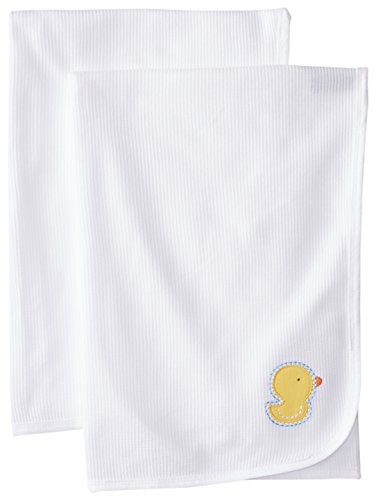 0047213800621 - GERBER UNISEX-BABY NEWBORN 2 PACK THERMAL RECEIVING BLANKET DUCK, WHITE, ONE SIZE