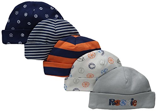 0047213869352 - GERBER BABY-BOYS CAP, SPORTS, 0-6 MONTHS (PACK OF 5)