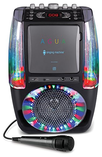 0047237006054 - SINGING MACHINE SML605BK AGUA DANCING WATER FOUNTAIN KARAOKE SYSTEM WITH LED DISCO LIGHTS & MICROPHONE, BLACK