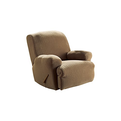 0047293358180 - SURE FIT STRETCH PINSTRIPE RECLINER SLIPCOVER, TAUPE