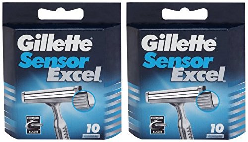 0047400115910 - GILLETTÉ SENSOR EXCEL REFILL CARTRIDGES 20 COUNT MADE IN GERMANY