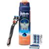 0047400539952 - GILLETTE FUSION RAZOR BLADE REFILL BONUS PACK WITH SHAVE GEL INCLUDES FREE HANDLE
