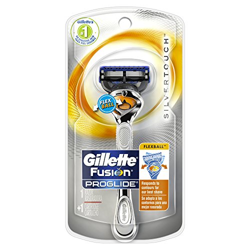 0047400650398 - GILLETTE FUSION PROGLIDE SILVERTOUCH MANUAL RAZOR WITH FLEXBALL HANDLE TECHNOLOGY WITH 1 RAZOR BLADE FOR MEN