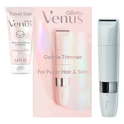 0047400679245 - GILLETTE VENUS FOR PUBIC HAIR & SKIN GENTLE TRIMMER PLUS 1OZ SMOOTHING EXFOLIANT