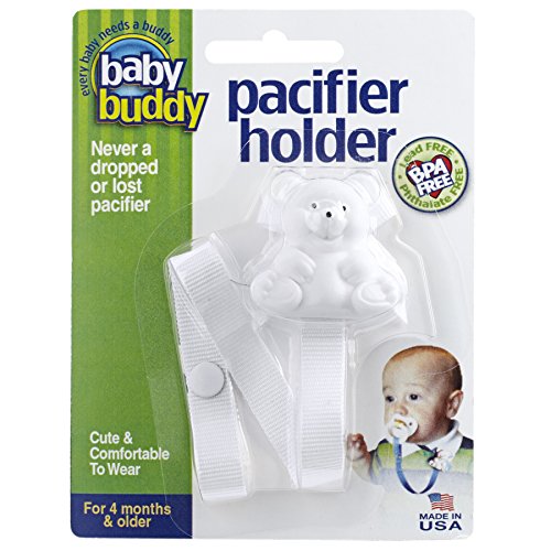 0047414001001 - BABY BUDDY BEAR PACIFIER HOLDER COLORS MAY VARY