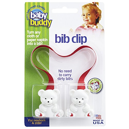 0047414001445 - BABY BUDDY BIB CLIP, RED