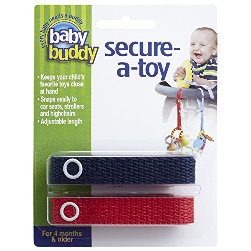 0047414001506 - BABY BUDDY SECURE-A-TOY, NAVY/RED