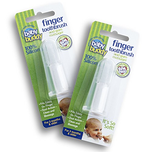 0047414025519 - BABY BUDDY 2-PK. FINGER TOOTHBRUSH (CLEAR)