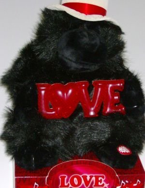 0047475102587 - LOVE MONKEY BIG GORILLIA STUFFED ANIMAL PLUSH APE WITH LOVE SIGN & SONG