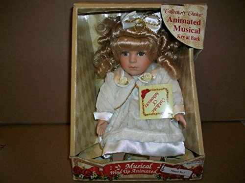 0047475240968 - COLLECTOR'S CHOICE ANIMATED WIND UP MUSICAL DOLL SPECIAL EDITION GENUINE FINE BISQUE PORCELAIN DOLL (BLONDE HAIR DOLL PLAYS MINUET NO.1. AUTHENTIC FABRICS AND TRIMMINGS, QUALITY HAND CRAFTSMANSHIP, CERTIFICATE OF AUTHENTICITY. DOLL MOVES WITH MUSIC)
