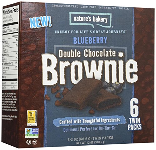 0047495754032 - NATURE'S BAKERY DOUBLE CHOCOLATE BROWNIE, BLUEBERRY, 6 COUNT