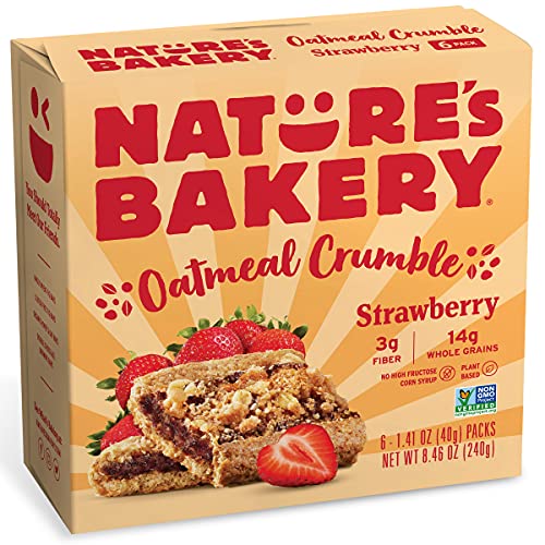 0047495800227 - NATURES BAKERY OATMEAL CRUMBLE STRAWBERRY BARS, 1.41 OZ, 6 CT