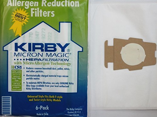 4750655005030 - KIRBY UNIVERSAL BAG KIRBY #204811 - UNIVERSAL HEPA WHITE CLOTH BAGS FOR ALL GENERATION & SENTRIA MODELS (6 BAGS & 1 BELT)