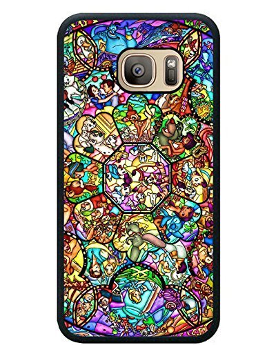 4755913259514 - ALL CHARACTER DISNEY BLACK SHELL PHONE CASE FIT FOR SAMSUNG GALAXY S7,NEWEST COVER