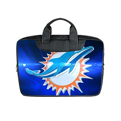 4764484619184 - CUSTOM MIAMI DOLPHINS CASE CARRYING BAG NYLON WATERPROOF BAG FOR LAPTOP 15.6 TWO SIDES