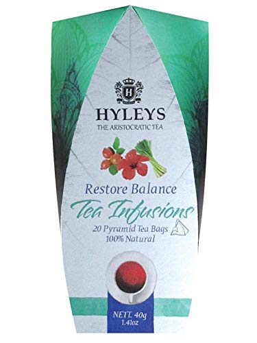 4791045016359 - HYLEYS TEA HYLEYS ARISTOCRATIC TEA INFUSIONS RESTORE BALANCE - 20 PYRAMID TEA BAGS (GMO FREE, GLUTEN FREE, DAIRY FREE, SUGAR FREE & 100% NATURAL)