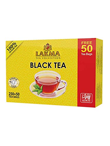 4791045018254 - LAKMA CEYLON PREMIUM QUALITY BLACK TEA - 300 TEA BAGS (GMO FREE, GLUTEN FREE, DAIRY FREE, SUGAR FREE AND 100% NATURAL)