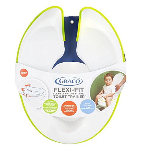 0047968160582 - GRACO FLEXI FIT POTTY TRAINER - BUILT WITH SPLASH GUARD - EASY CLEAN - FULLY ADJUSTABLE FIT - WHITE