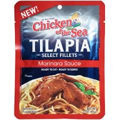 0048000002006 - CHICKEN OF THE SEA TILAPIA SELECT FILLETS - MARINARA SAUCE 3 OZ. (PACK OF 2)