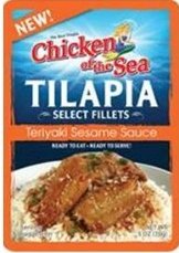 0048000002044 - CHICKEN OF THE SEA TILAPIA SELECT FILLETS IN SAUCE 3OZ POUCH (PACK OF 6) SELECT FLAVOR BELOW (TERIYAKI)