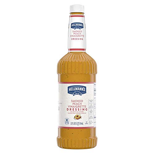 0048001010390 - HELLMANN’S SMOKED PEACH VINAIGRETTE SALAD DRESSING SALAD BAR BOTTLES GLUTEN FREE, NO ARTIFICIAL FLAVORS, ADDED MSG OR HIGH FRUCTOSE CORN SYRUP, COLORS FROM NATURAL SOURCES, 32 OZ, PACK OF 6