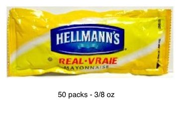 0048001265370 - HELLMANNS REAL MAYONNAISE 3/8 OZ - 50 PACKS