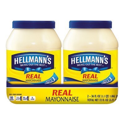 0048001450479 - HELLMANN'S REAL MAYONNAISE, 36 OZ (PACK OF 2)
