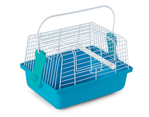 0048081813041 - PREVUE PET PRODUCTS TRAVEL CAGE FOR BIRDS AND SMALL ANIMALS, BLUE