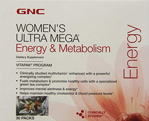 0048107119119 - GNC WOMEN'S ULTRA MEGA ENERGY AND METABOLISM SUPPLEMENT, 30 COUNT