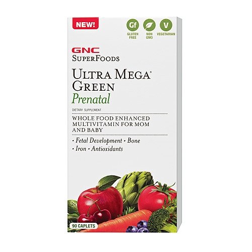 0048107154981 - GNC SUPERFOODS ULTRA MEGA GREEN PRENATAL 90 CAPLETS