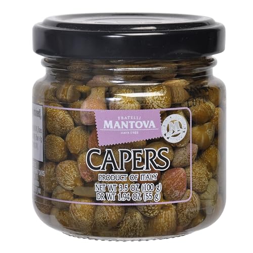 0048176841102 - MANTOVA CAPERS NONPAREIL IN BRINE 3.5 OZ. (PACK OF 3), CAPERS FINISSIMI, 3COUNT