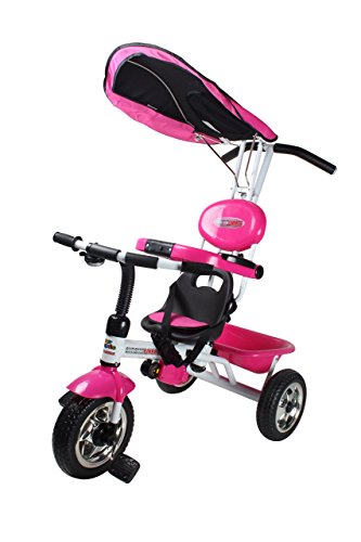 4826816893997 - CHROME WHEELS® PREMIUM QUALITY 3-IN-1 TRICYCLE & LEARN TO RIDE TRIKE (PINK)