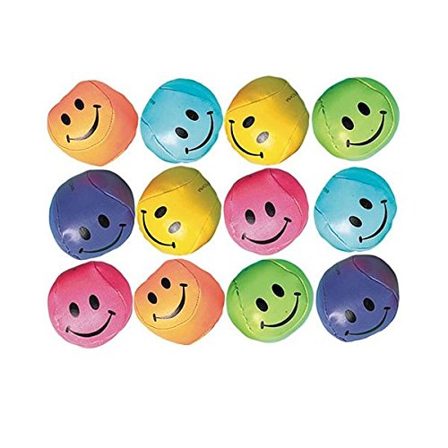 0048419421870 - SWEET SOFT SMILE BALLS PARTY TOY FAVOUR AND PRIZE GIVEAWAY, 2', PACK OF 12.