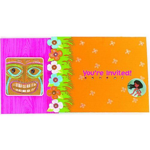 0048419523710 - TOTALLY TIKI TINY TWINKLER INVITATIONS (8 PER PACKAGE)