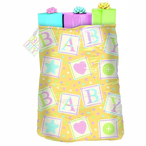 0048419623229 - AMSCAN ADORABLE CUTE AS BUTTON GIANT GIFT SACK PARTY SUPPLY (PACK OF 1), MULTICOLOR, 44 X 36