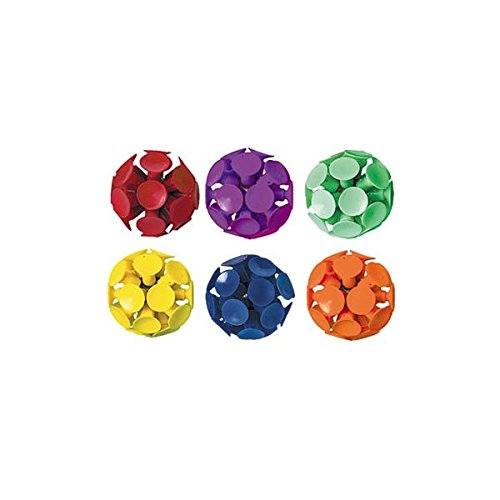 0048419626336 - FUNNY SUCTION CUP BOUNCE BALLS PARTY TOY FAVOUR AND PRIZE GIVEAWAY, 45MM, PACK OF 6.