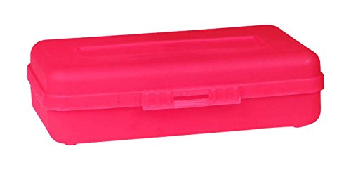 0048419648505 - AMSCAN PLASTIC PENCIL CASE PARTY FAVOR (1 PIECE), 2 1/2 X 8 1/4 X 5, RED