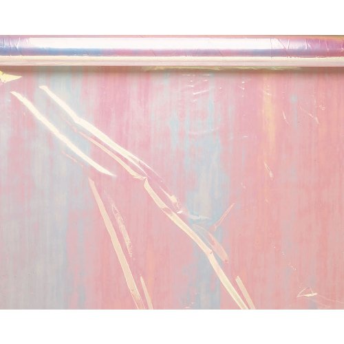 0048419651314 - AMSCAN FUNCTIONAL IRIDESCENT CELLOPHANE WRAP PARTY SUPPLIES FOR ANY OCCASION, 10' X 30, PINK AND BLUE OPALS