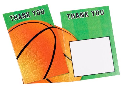 0048419692317 - BASKETBALL FAN - THANK-YOU NOTES PARTY ACCESSORY
