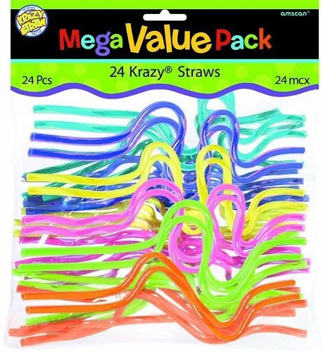0048419730019 - MEGA PACK KRAZY STRAW, ASSORTED COLORS, 36-COUNT