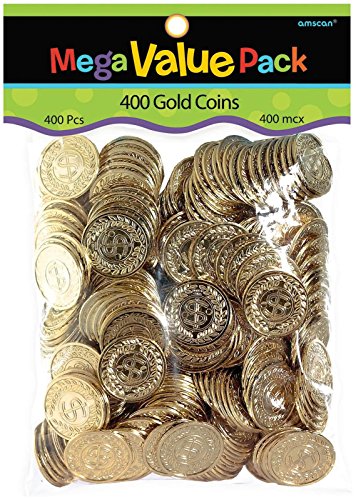 0048419736967 - AMSCAN PLASTIC GOLD COINS VALUE PACK - 400 CT.