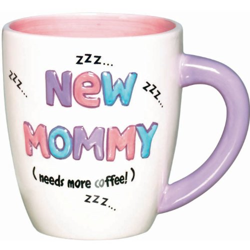 0048419756286 - AMSCAN DELIGHTFUL NEW MOMMY MUG BABY SHOWER PARTY NOVELTY FAVORS, 16 OZ, WHITE/PINK